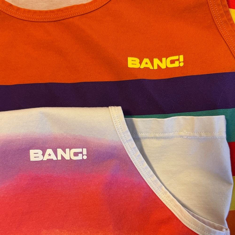 BANG! Men's Colorful Tank Tops - Blue, Black, Orange, Multicolor - Picture 3 of 3